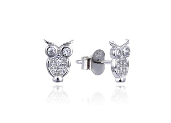 MOISS stříbrné náušnice SOVA