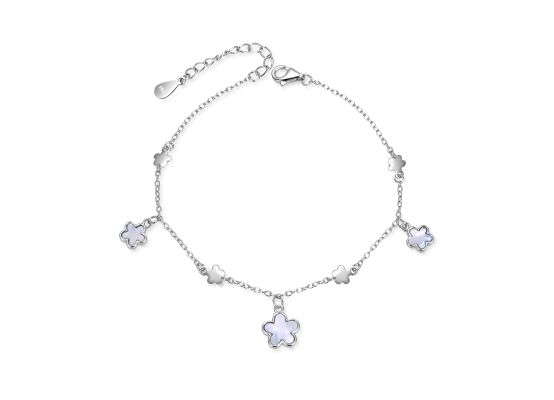 MOISS stříbrný náramek KVĚTINA