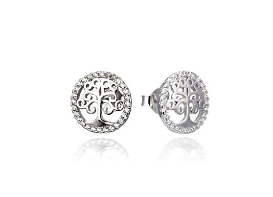 MOISS stříbrné náušnice STROM