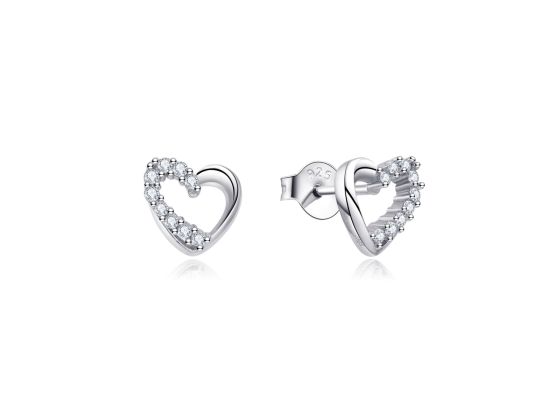 MOISS stříbrné náušnice SRDCE