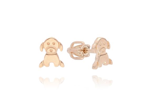 MOISS náušnice z růžového zlata ŠTĚNĚ