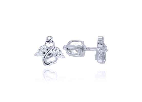 MOISS náušnice z bílého zlata ANDĚL