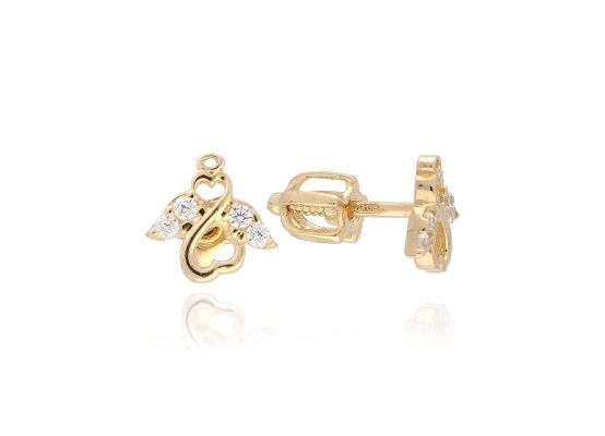MOISS náušnice ze žlutého zlata ANDĚL