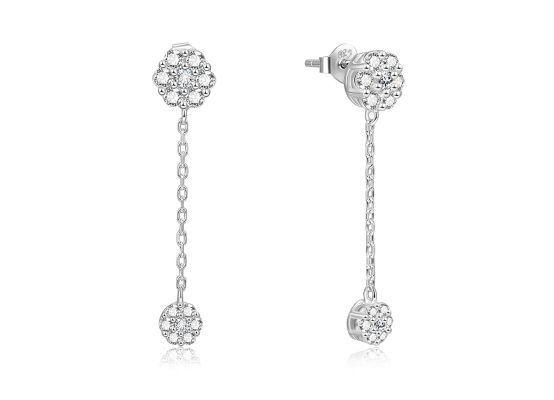 MOISS stříbrné náušnice KVĚTINA