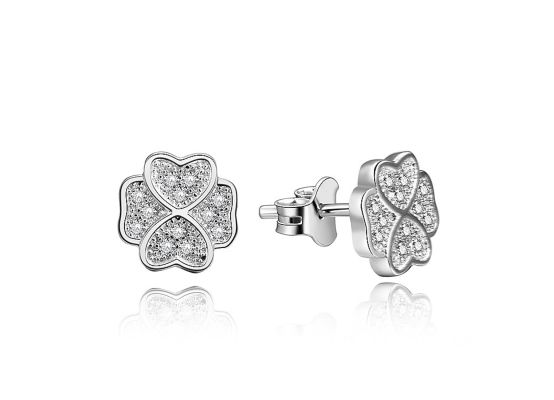 MOISS stříbrné náušnice ČTYŘLÍSTEK