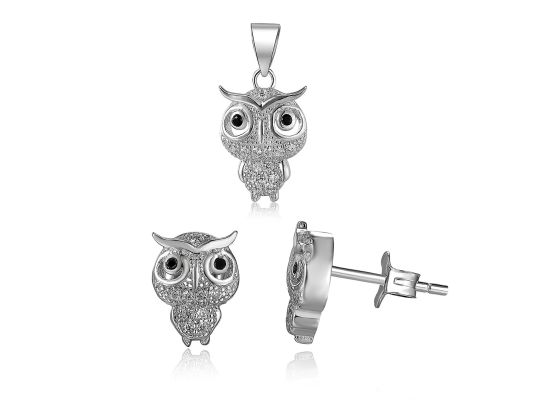 MOISS stříbrná sada SOVA
