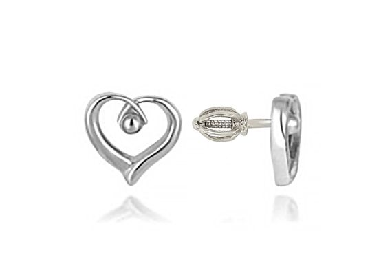 MOISS stříbrné náušnice SRDCE