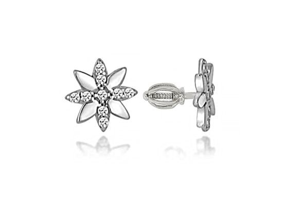 MOISS stříbrné náušnice KVĚTINA