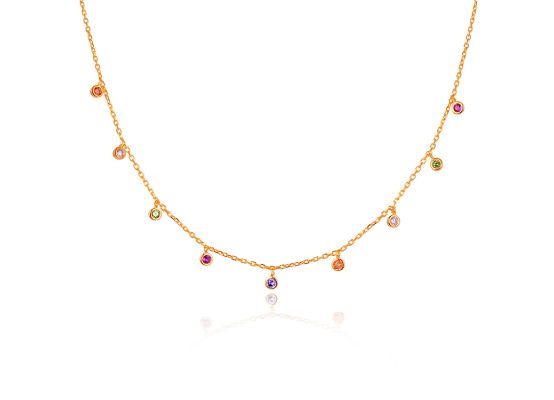 MOISS stříbrný náhrdelník ROSE