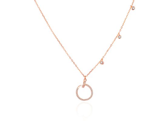 MOISS stříbrný náhrdelník ROSE