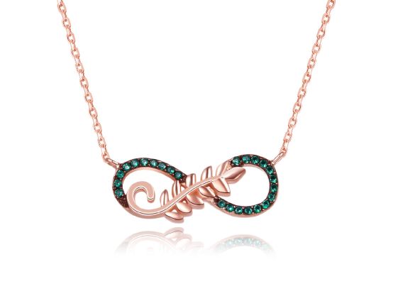 MOISS stříbrný náhrdelník NEKONEČNO ROSE