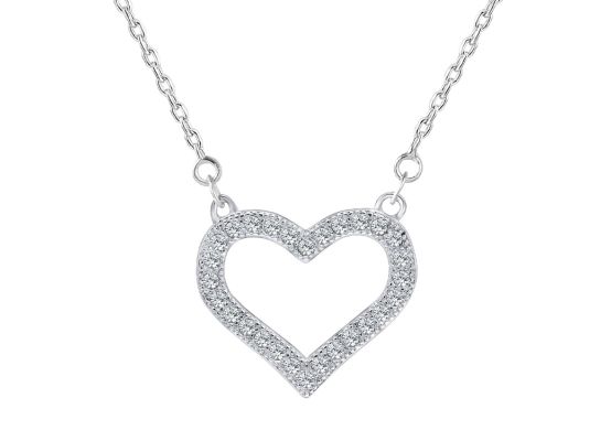 MOISS stříbrný náhrdelník SRDCE