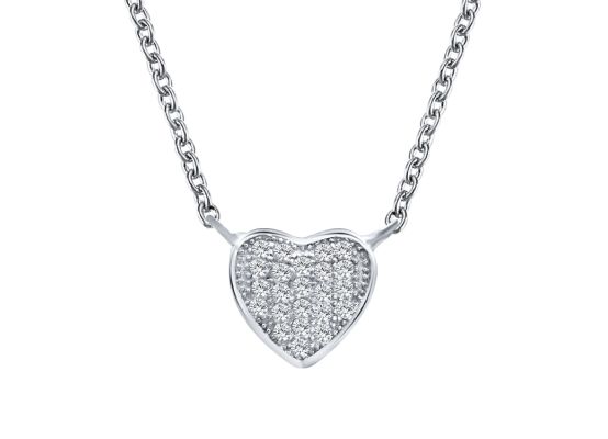 MOISS stříbrný náhrdelník SRDCE