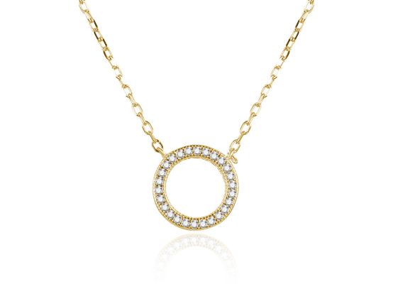 MOISS stříbrný náhrdelník KRUH GOLD