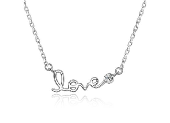 MOISS stříbrný náhrdelník LOVE