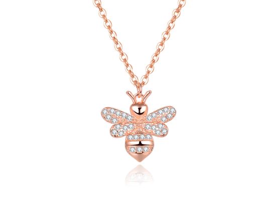 MOISS stříbrný náhrdelník VČELA ROSE