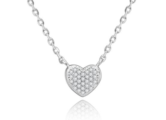 MOISS stříbrný náhrdelník SRDCE