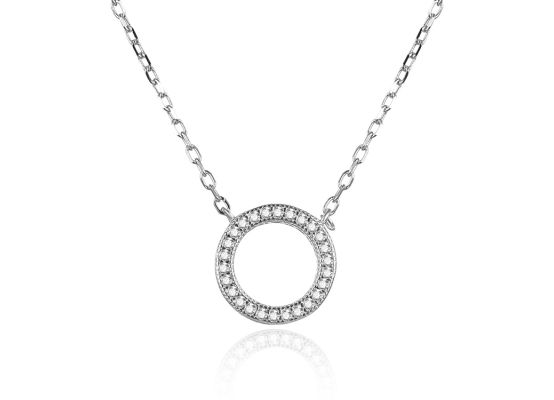 MOISS stříbrný náhrdelník KRUH
