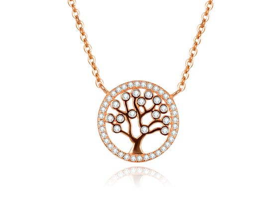 MOISS stříbrný náhrdelník STROM ROSE