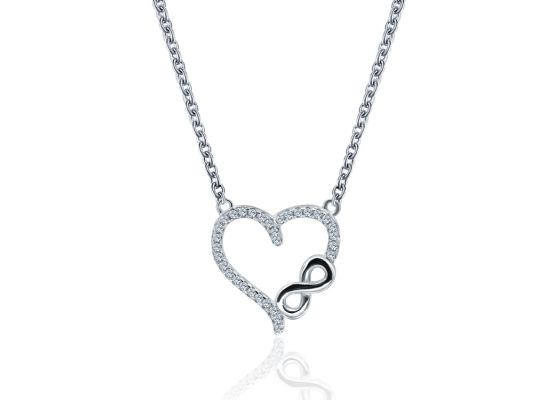 MOISS stříbrný náhrdelník SRDCE
