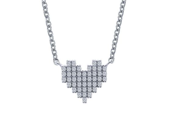 MOISS stříbrný náhrdelník SRDCE