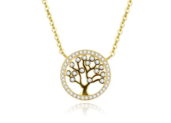 MOISS stříbrný náhrdelník STROM GOLD