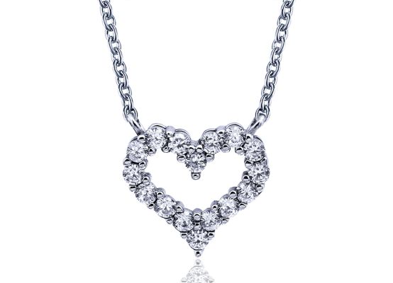 MOISS stříbrný náhrdelník SRDCE