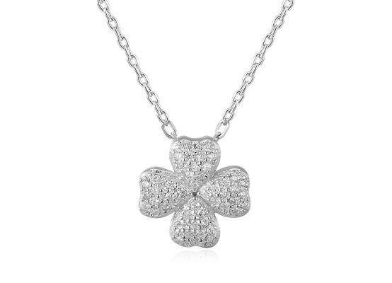 MOISS stříbrný náhrdelník ČTYŘLÍSTEK