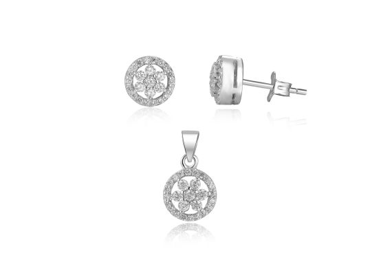 MOISS stříbrná sada KVĚTINA