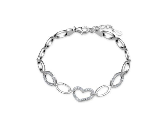 MOISS stříbrný náramek SRDCE