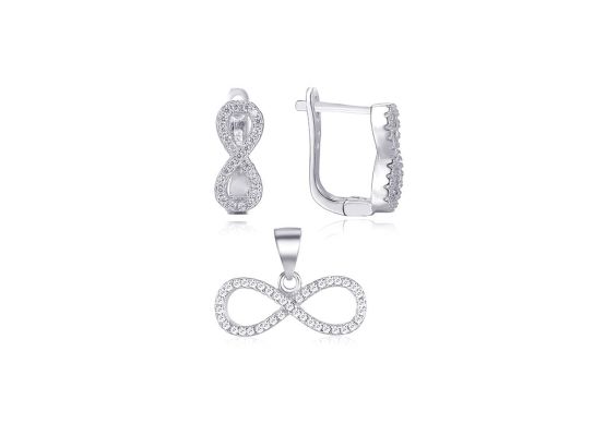 MOISS stříbrná sada NEKONEČNO