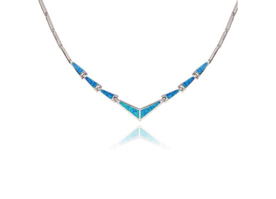 MOISS stříbrný náhrdelník OPÁL