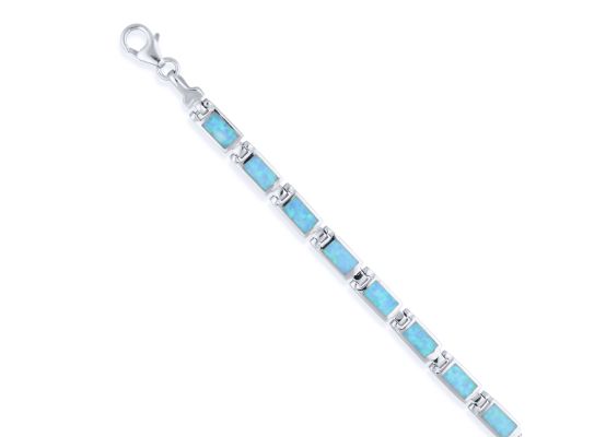 MOISS stříbrný náramek OPÁL