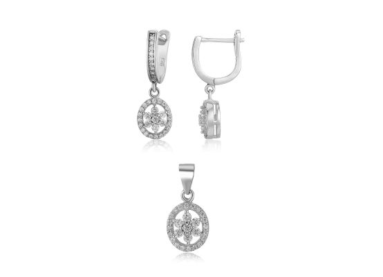 MOISS stříbrná sada KVĚTINA