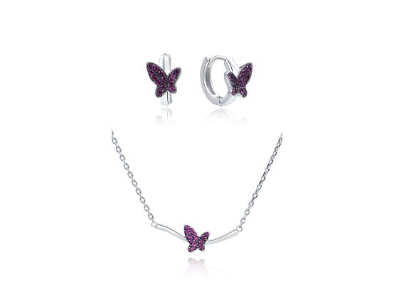 MOISS stříbrná sada MOTÝL