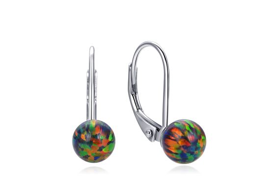 MOISS stříbrné náušnice OPÁL