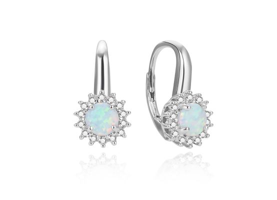 MOISS stříbrné náušnice OPÁL