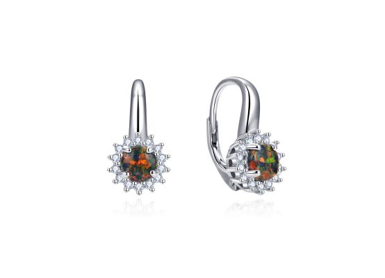 MOISS stříbrné náušnice OPÁL