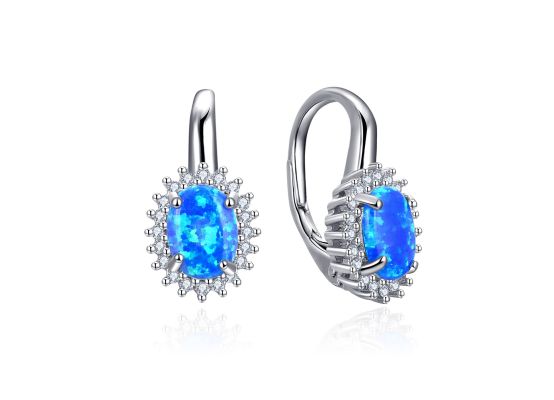 MOISS stříbrné náušnice OPÁL