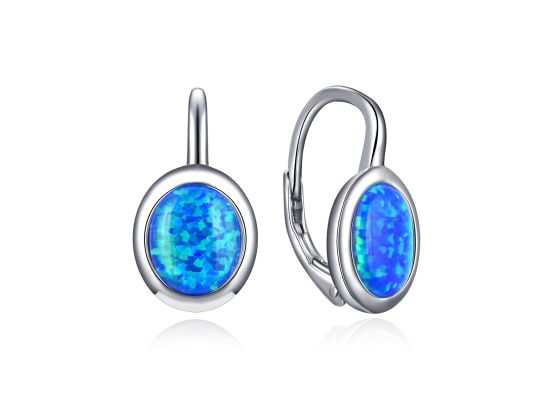 MOISS stříbrné náušnice OPÁL