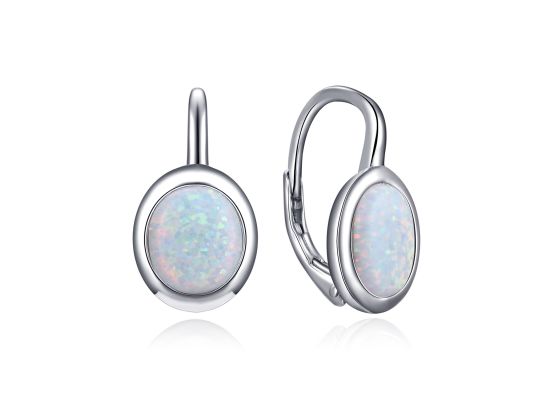 MOISS stříbrné náušnice OPÁL