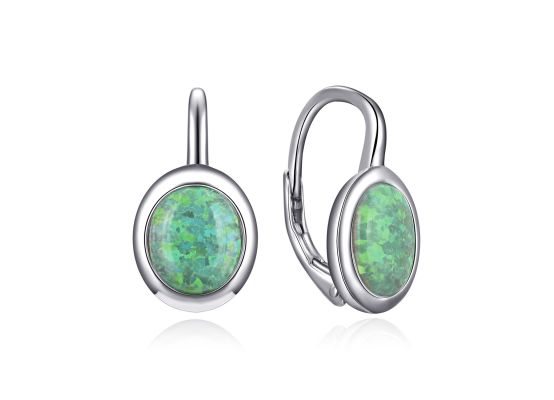 MOISS stříbrné náušnice OPÁL