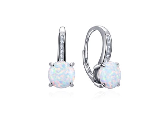 MOISS stříbrné náušnice OPÁL