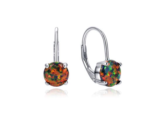 MOISS stříbrné náušnice OPÁL