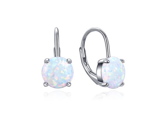 MOISS stříbrné náušnice OPÁL