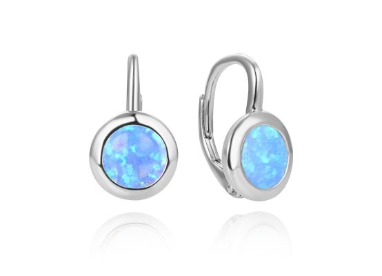 MOISS stříbrné náušnice OPÁL