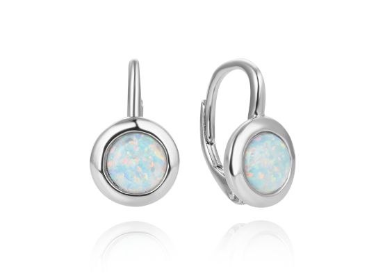 MOISS stříbrné náušnice OPÁL