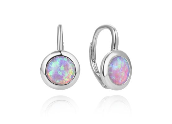 MOISS stříbrné náušnice OPÁL