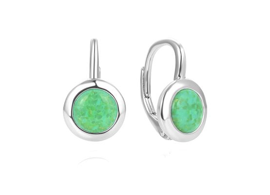 MOISS stříbrné náušnice OPÁL