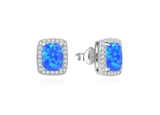 MOISS stříbrné náušnice OPÁL